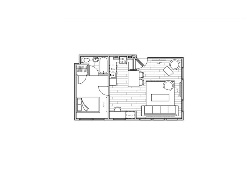 1B1A floor plan at Lotus Cityline