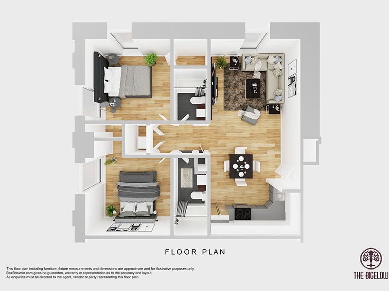 1112 2x2 Floorplan | Bigelow Apartments