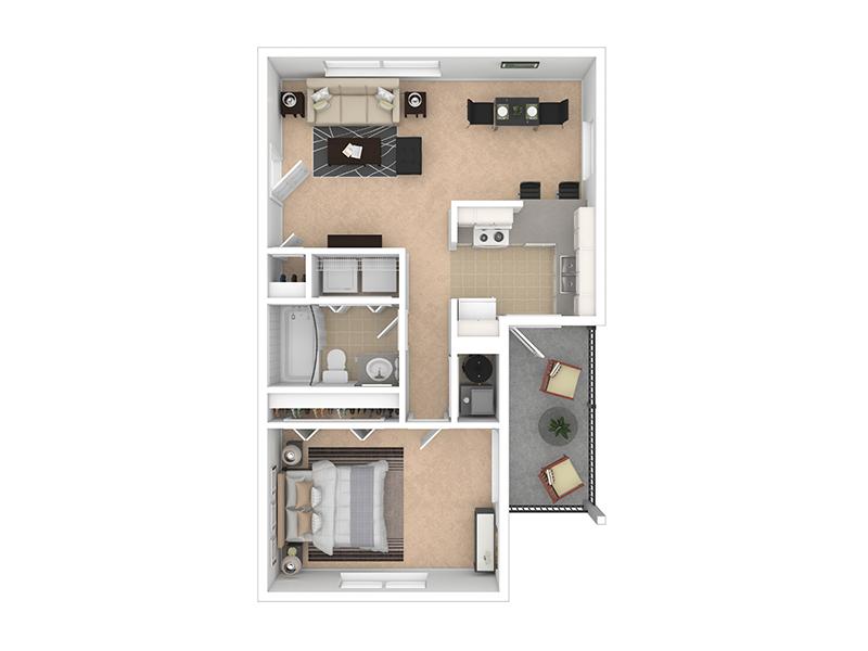 Woods Crossing Apartments Floor Plan LAYOUT A