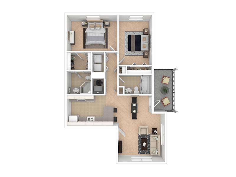 LAYOUT D apartment available today at Woods Crossing in North Salt Lake