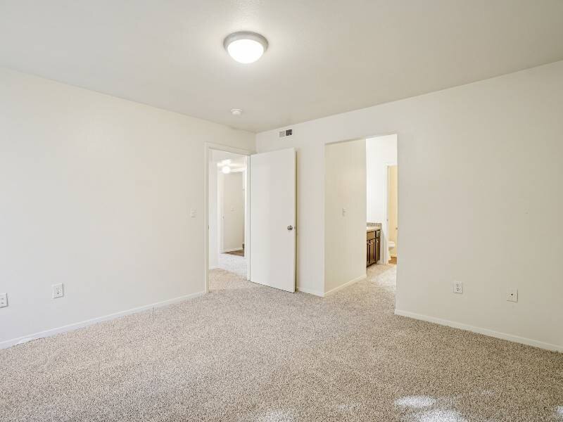 Bedroom with Bathroom Access | Village Park Apartments