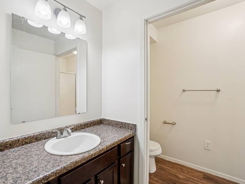 Bathroom with Separated Vanity | Village Park Apartments