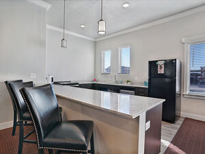 Community Kitchen with Refrigerator and Ceiling Light | Mill Point