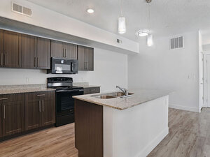 Kitchen with Wood Style Flooring and Sink | Mill Point