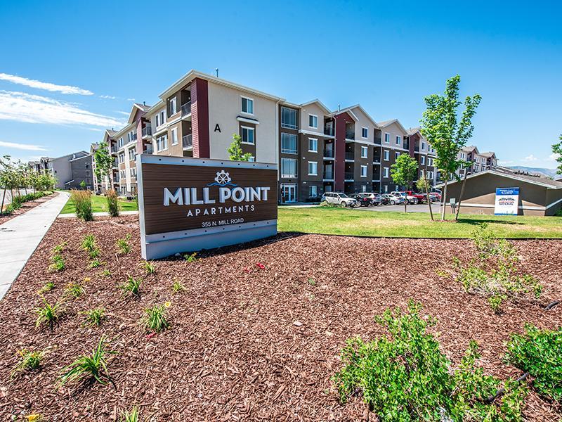 Exterior Welcome Sign | Mill Point Apartments In Vineyard UT