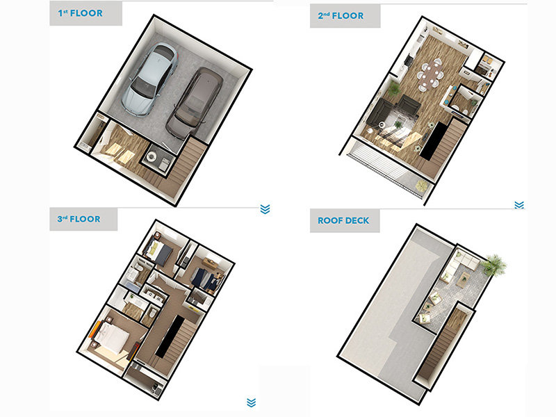 Rembrandt Floorplan at The Marq Townhomes