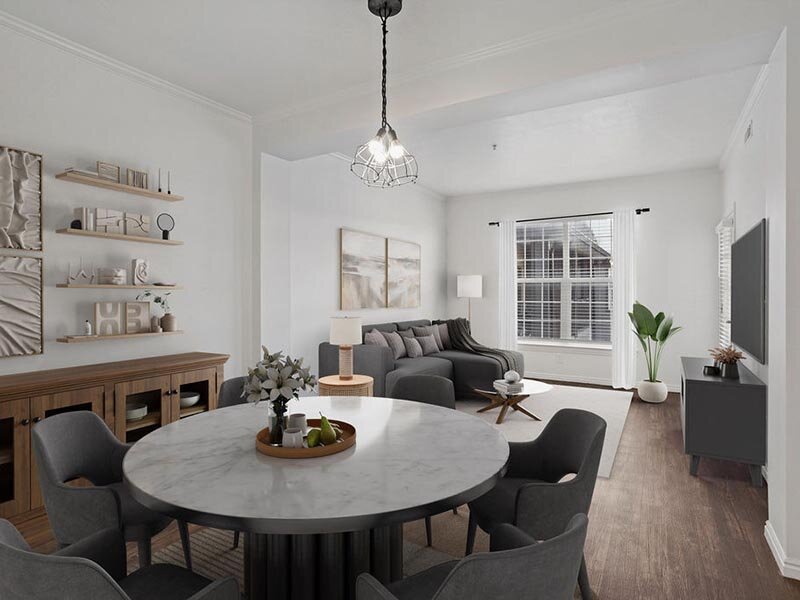 Staged Living Room | Braxton at Trolley Square