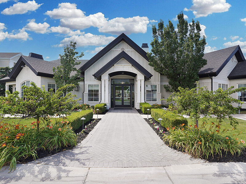 Exterior Apartment Entrance | Draper Village