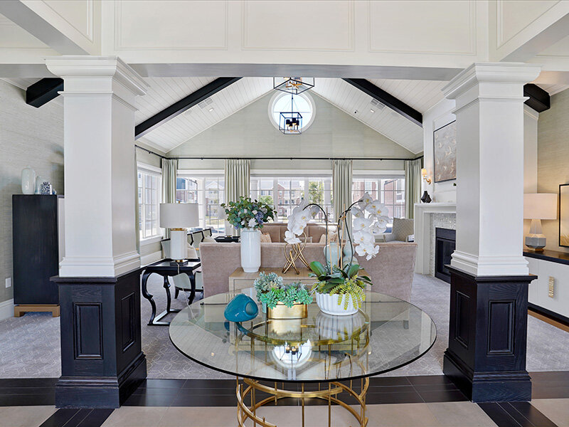 Apartment Entrance with Ceiling Light | Draper Village