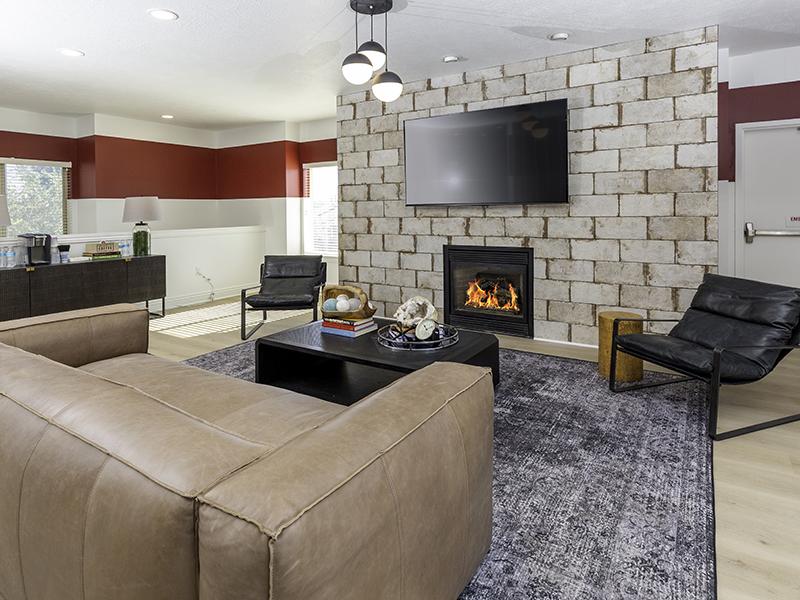 Fireplace | The Crimson Apartments in Murray, UT