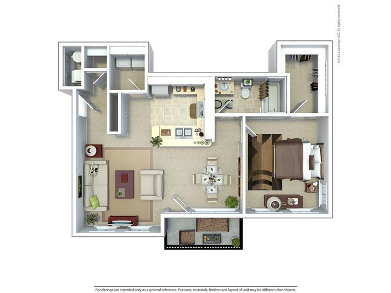 Meadows at American Fork Apartments Floor Plan 1 Bedroom 1 Bath