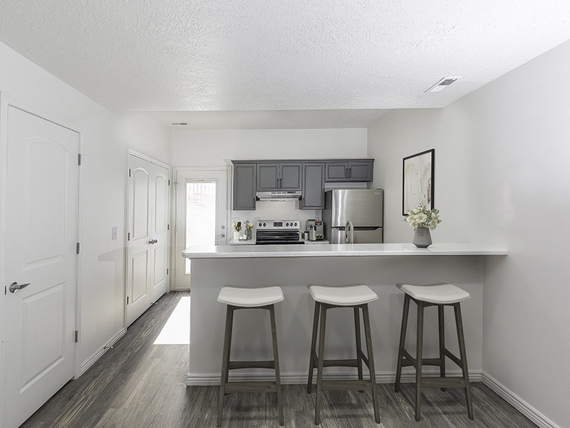 Renovated Townhome Kitchen | Ridgeview Apartments