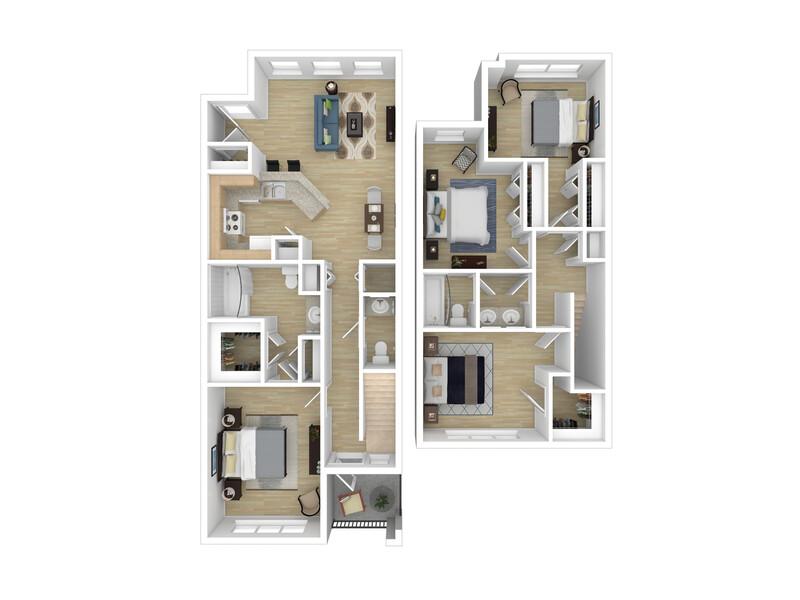 View floor plan image of 4x2.5 apartment available now