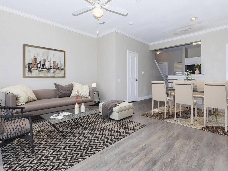 Living Room | Summit of Benavides Park Apartments