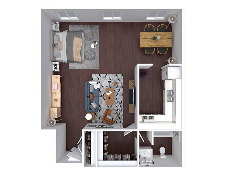 Ben Albert Apartments Floor Plan Studio