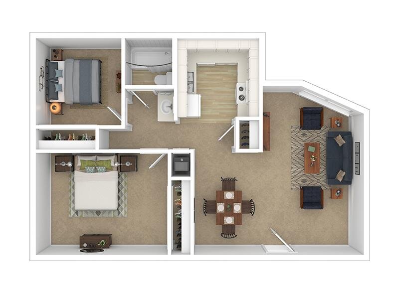 Canterbury Apartments Floor Plan 2 Bedroom