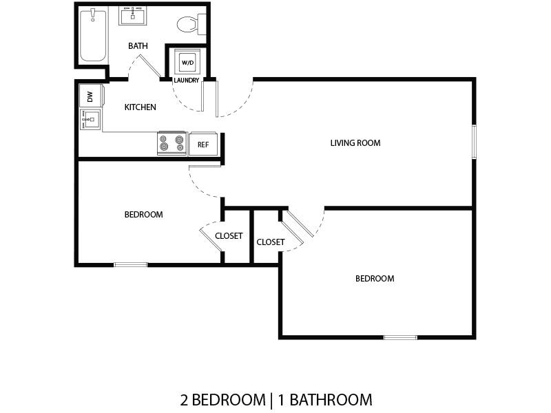 Eleanor Rigby Apartments Floor Plan 2 Bedroom A
