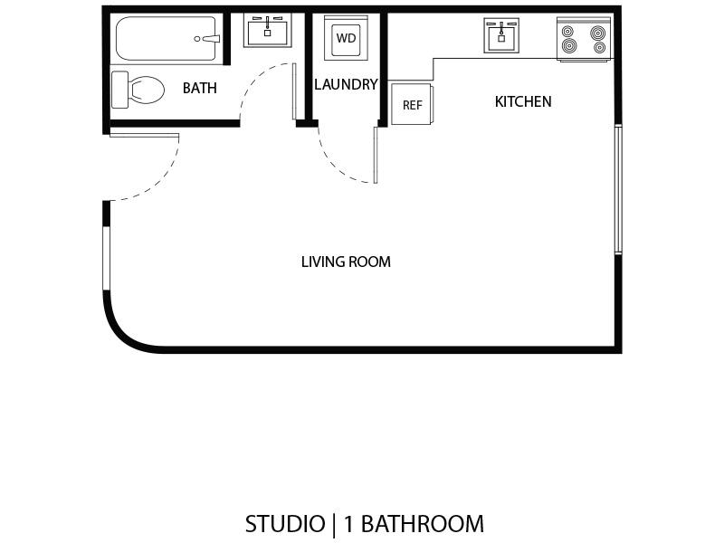 Studio A apartment available today at Eleanor Rigby in Salt Lake City