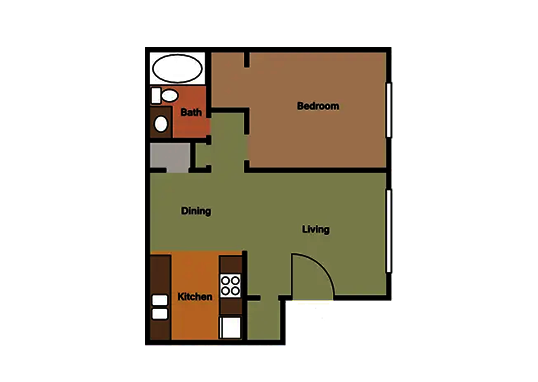 Floorplan for San Miguel Court Apartments