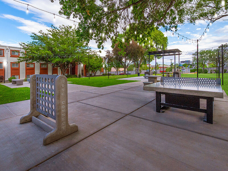 Outdoor Game Tables with Seating and Pavilion | Artista