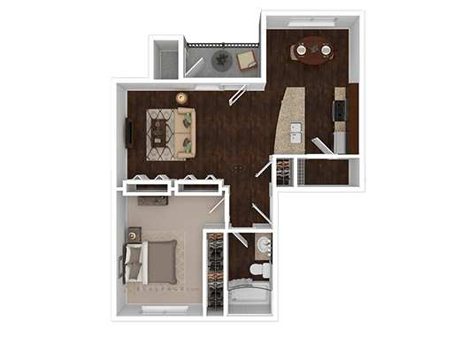 Floorplan for Woodlands of Denton Apartments
