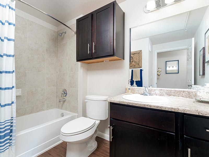 Bathroom | Cascadia Apartments in San Antonio, TX