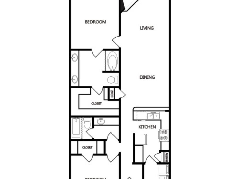 View floor plan image of Lubbock apartment available now