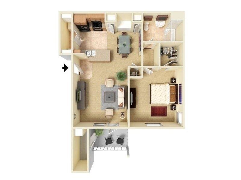 A1-727 Floorplan at The Falls at Westover Hills