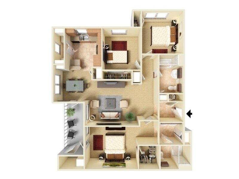 C2-1210 Floorplan at The Falls at Westover Hills