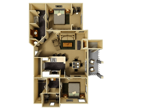 Floorplan for Hill Country Villas Apartments
