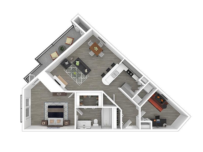 A3 Floor Plan at The Niche Apartments Apartments