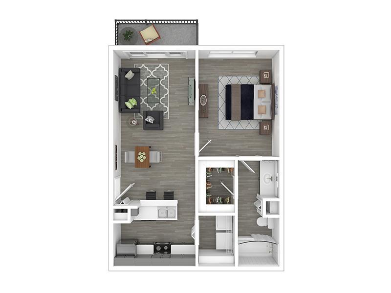 A1 Floor Plan at The Niche Apartments Apartments