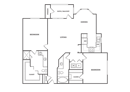 Floorplan for Meyer Forest Apartments