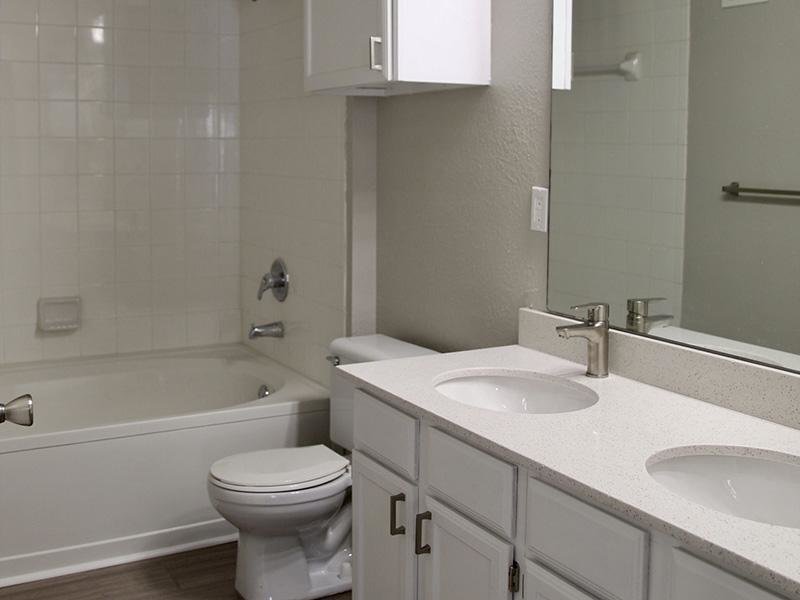 Bathroom | Stonehaven Villas Apartments in Tulsa, OK