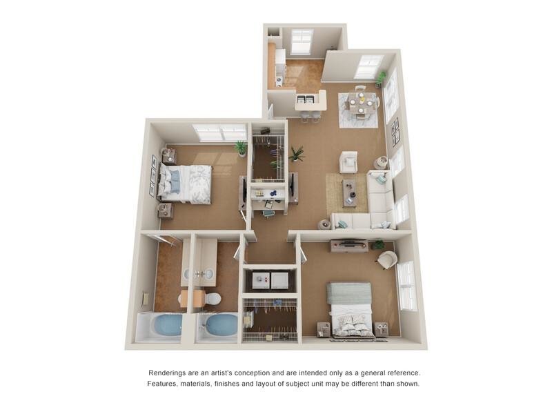 Bingham Floor Plan at Vantage on Yale Apartments