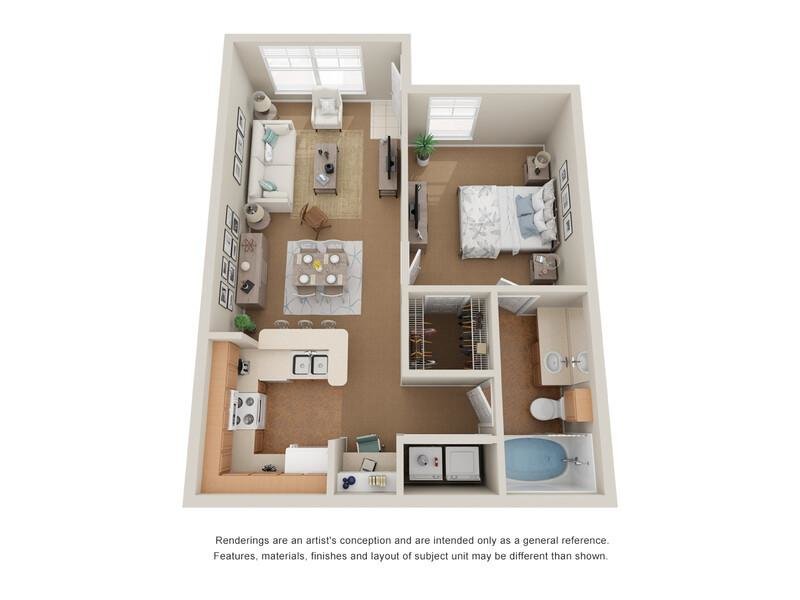 Durfee Floor Plan at Vantage on Yale Apartments