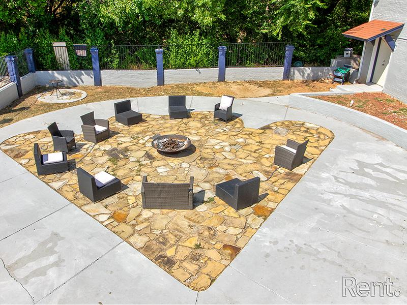 Seating around Fire Pit | Norman Creek Apartments in Norman, OK