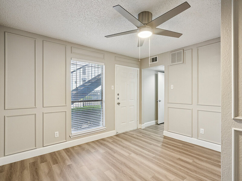 Front Room with Ceiling Fans | Villas on Rosemeade East