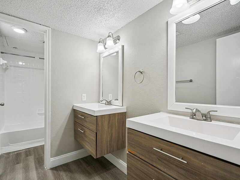 Double Vanity Sinks | Villas on Rosemeade East Apartments