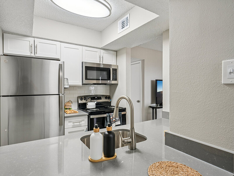 Kitchen with Stainless Appliances | Villas on Rosemeade East