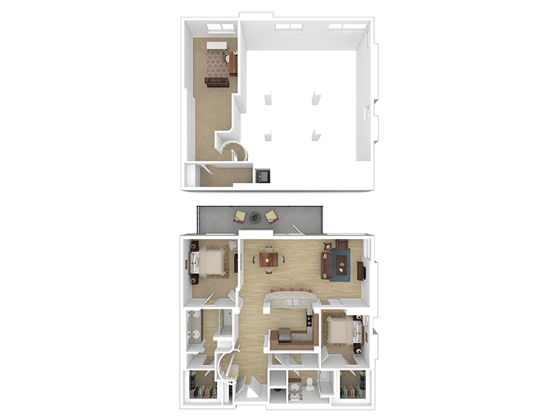 2 Bedroom - 1651 floor plan at The Reserve at Seabridge