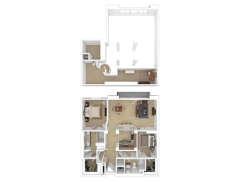 2 Bedroom Loft floor plan at The Reserve at Seabridge