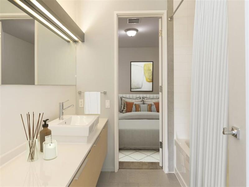 Bathroom and Bedroom | Pacific Place Apartments in Daly City, CA