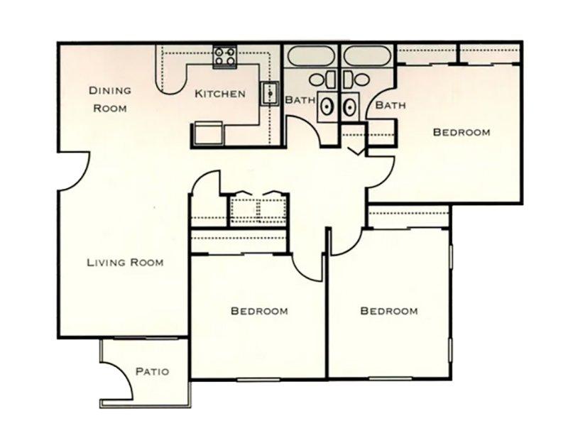 Sierra Village Apartments Floor Plan Plan B