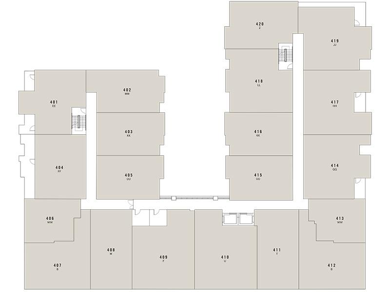 4th Floor Map | 950 Tennessee Apartments in San Francisco