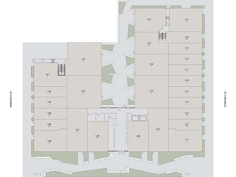 1st Floor Map | 950 Tennessee Apartments in San Francisco