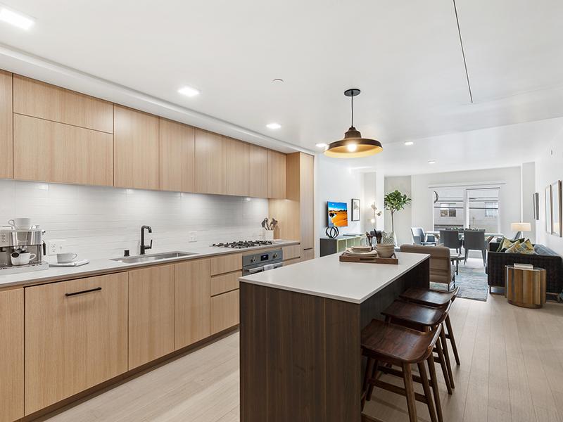 Kitchen Island with Seating | 950 Tennessee Apartments in San Francisco