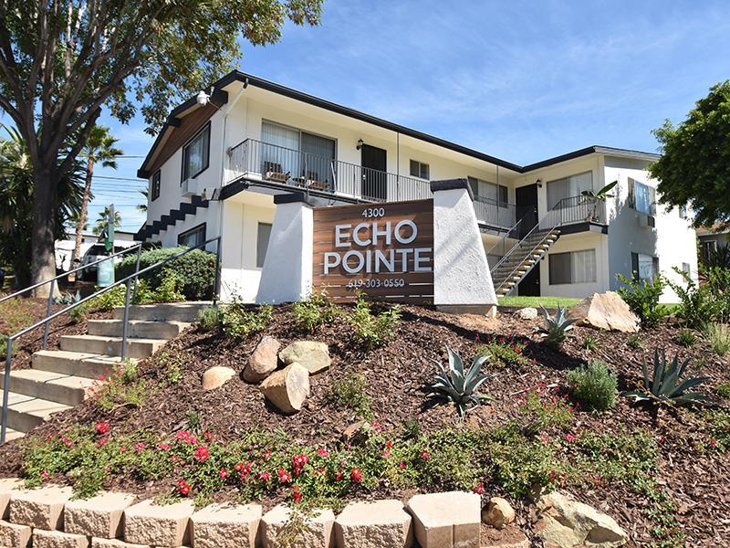 Monument Sign | Echo Point Apartments in La Mesa, CA