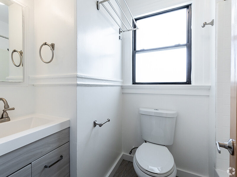 Bathroom | 3201 Washington Apartments