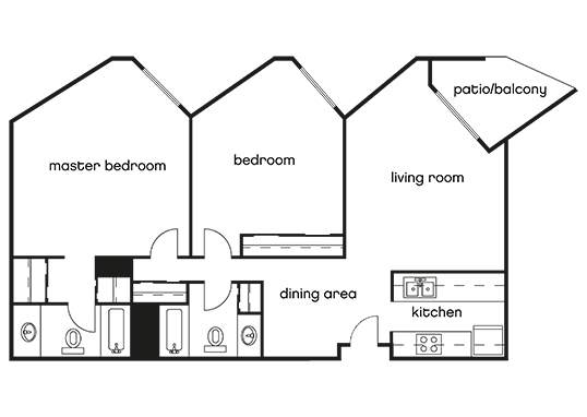 Floorplan for Elevate Long Beach Apartments